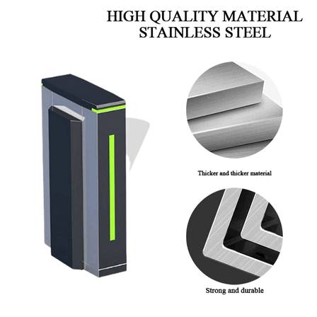 Heavy-Duty Flap Barrier Gate with Safe Closing Technology for Airport and High-Traffic Public Transit Access Control