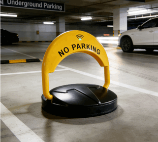 Modern Stainless Steel Parking Barrier for Minimalist Corporate Office Buildings and Premium Commercial Spaces