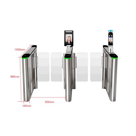 High-Speed Optical Speedlane Turnstile with Integrated RFID Access Control for Premium Corporate Lobby Security