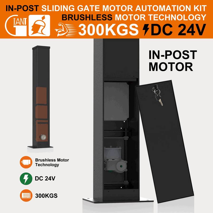 Industrial-Grade 300kg Sliding Gate Motor System: High-Performance In-Post Sliding Gate Operator for Factories and Warehouses
