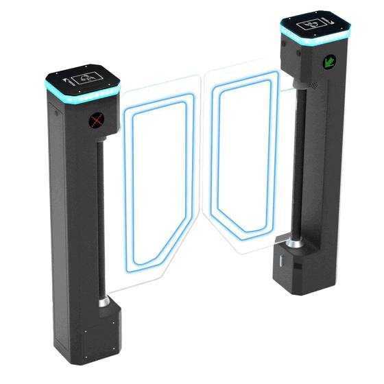IP44 Rated Swing Barrier Gate with Facial Recognition and Advanced Anti-Tailgating Technology for Secure Access Control
