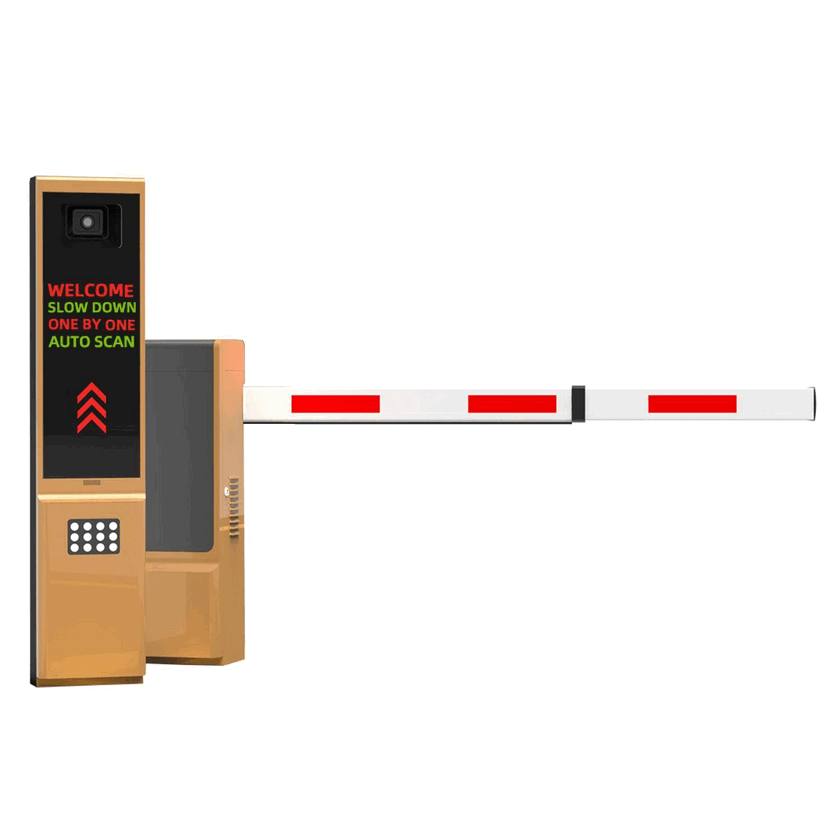Integrated Advertising Boom Barrier Gate with Parking Kiosk System for Public Infrastructure