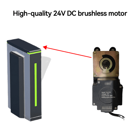 Automatic Touchless Motorized Swing Barrier Gate with Integrated IC Card Access Control for High-Security Pedestrian Entry