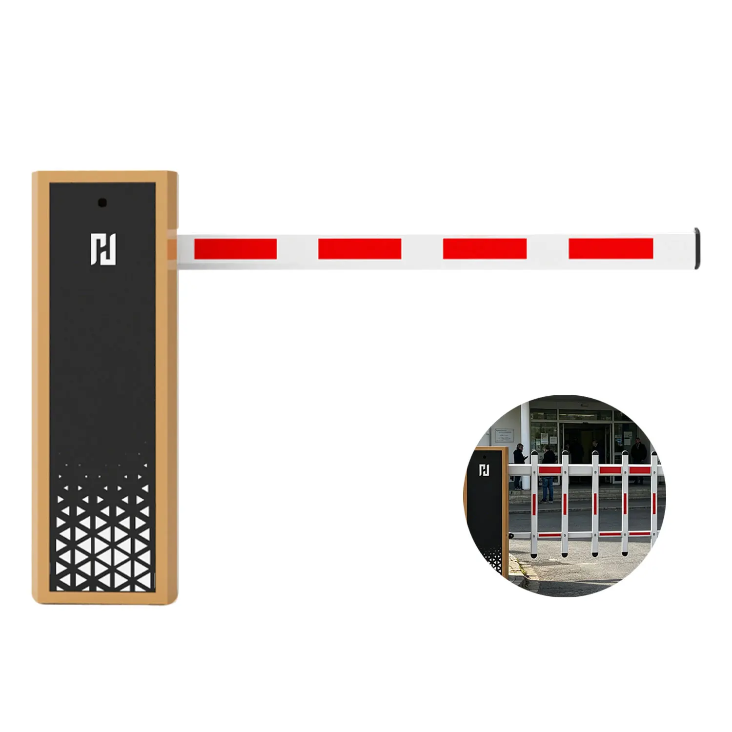 High-Speed Adjustable Boom Barrier Gate with Integrated RFID Long-Range Sticker Access Control System