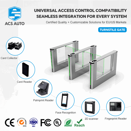 High-Speed 0.2s Swing Turnstile Gate for MRT and LRT Public Transit Pedestrian Access Control