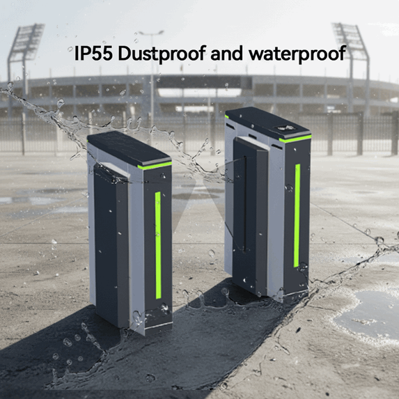 High-Speed Automatic Flap Barrier Gate for Airport & Public Transit Pedestrian Access Control and Secure Passenger Flow