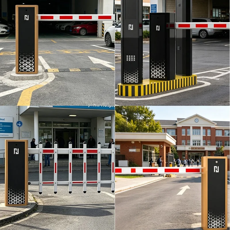 Heavy-Duty Automatic Boom Barrier Gate with Remote Control, Manual Release Override & Dual-Voltage Traffic Compatibility