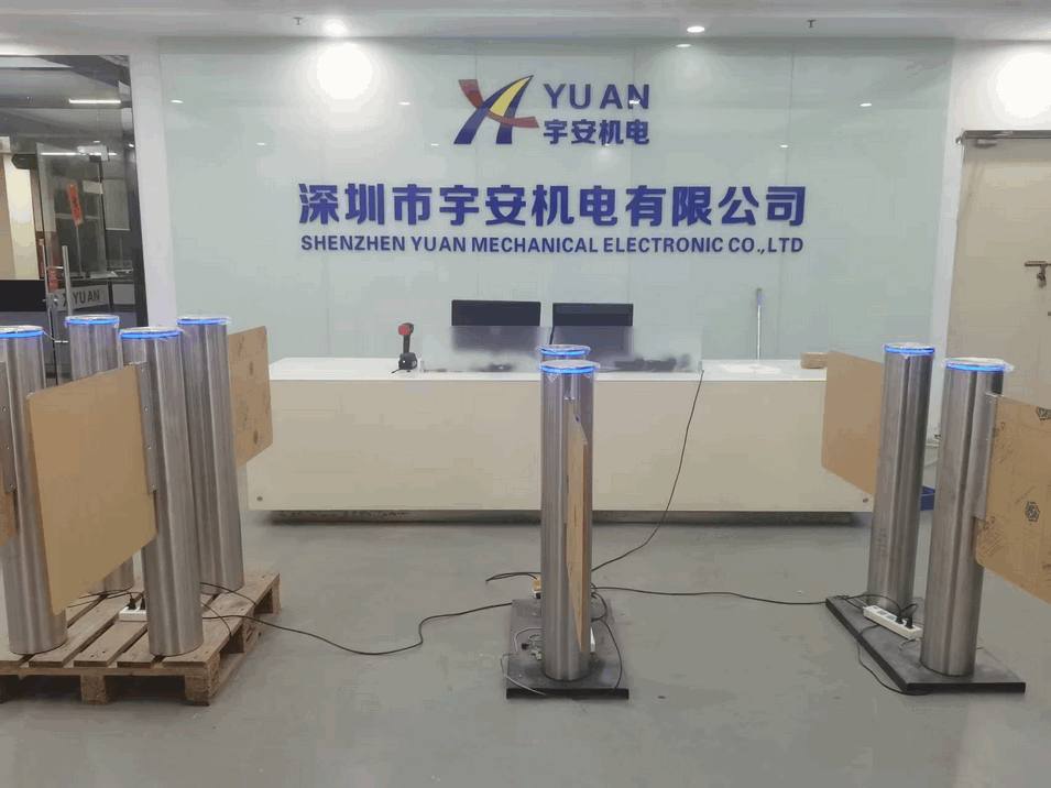 Automatic Dual-Post Swing Gate with Induction Sensors for Efficient Supermarket and Retail Entrance Access Control