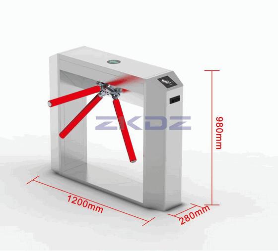 Biometric Tripod Turnstile with Facial Recognition and RFID Access Control for Modern Retail Store and Supermarket Entrance