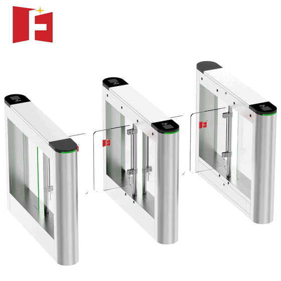 IP55 Waterproof Swing Turnstile with Integrated Facial Recognition Camera & RFID Access Control for Secure Pedestrian Entry