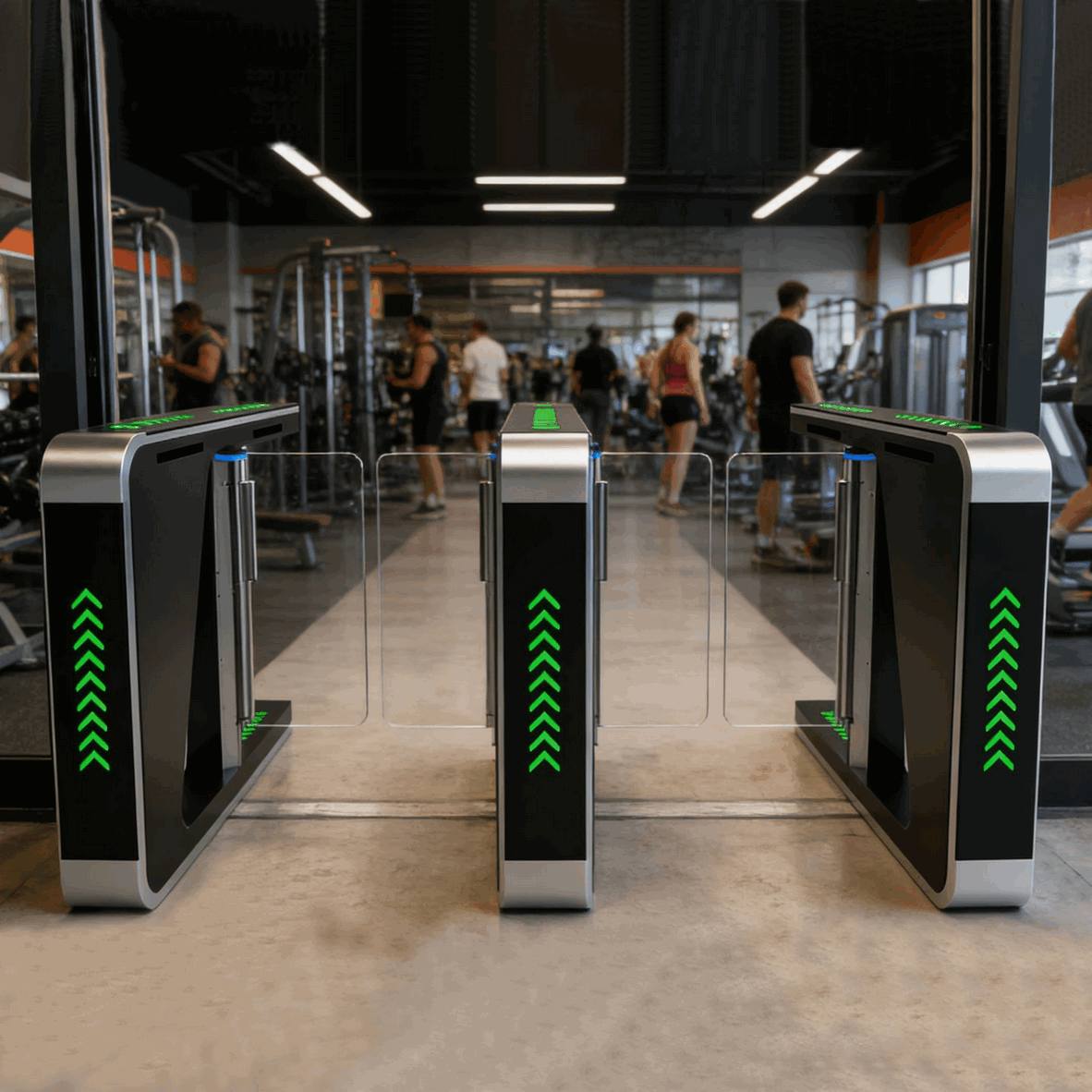 IP55 Waterproof Swing Turnstile with Integrated Facial Recognition Camera & RFID Access Control for Secure Pedestrian Entry