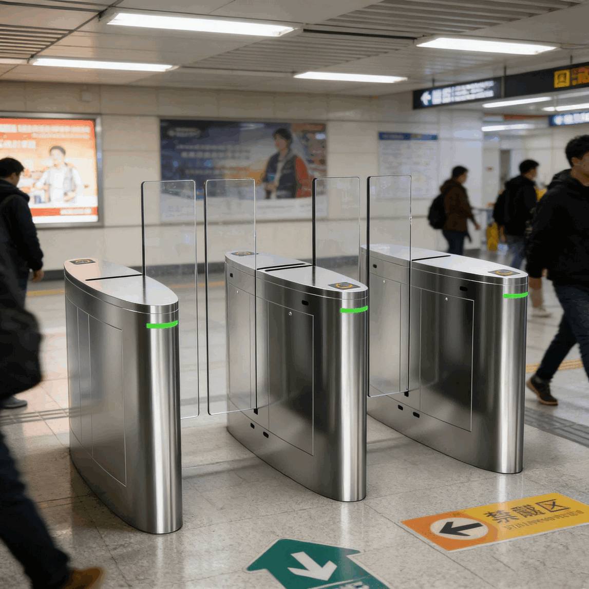 Intelligent Automated Pedestrian Entrance Control Turnstile for Smart Infrastructure & Public Access Management
