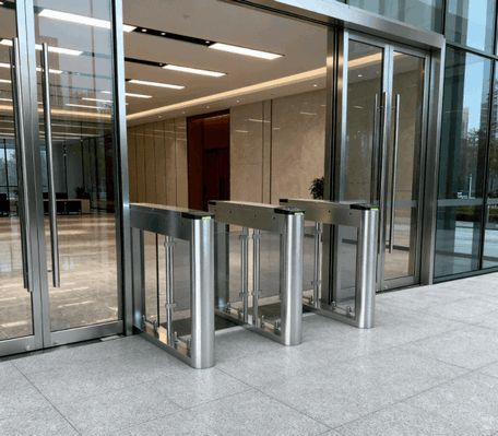IP44 Rated Swing Barrier Gate with Facial Recognition and Advanced Anti-Tailgating Technology for Secure Access Control